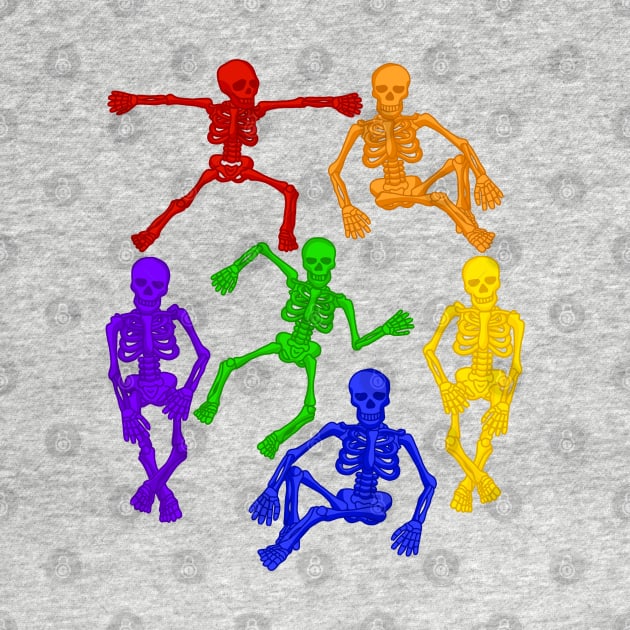 Rainbow Skeletons by Slightly Unhinged